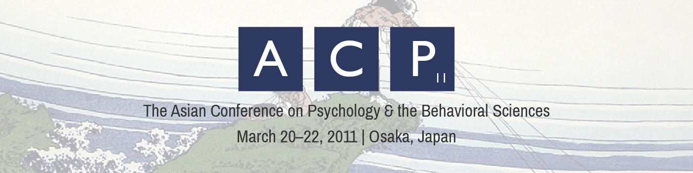 ACP2011 - The Asian Conference on Psychology & the Behavioral Sciences ...